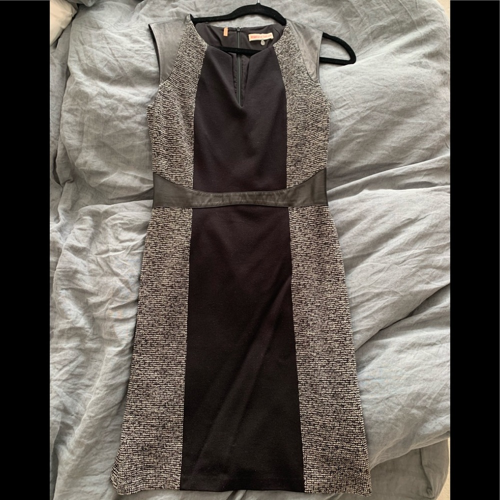 Rebecca Taylor black and grey tweed dress